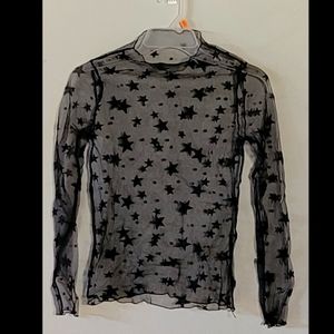 Stars Mesh long sleeve top
